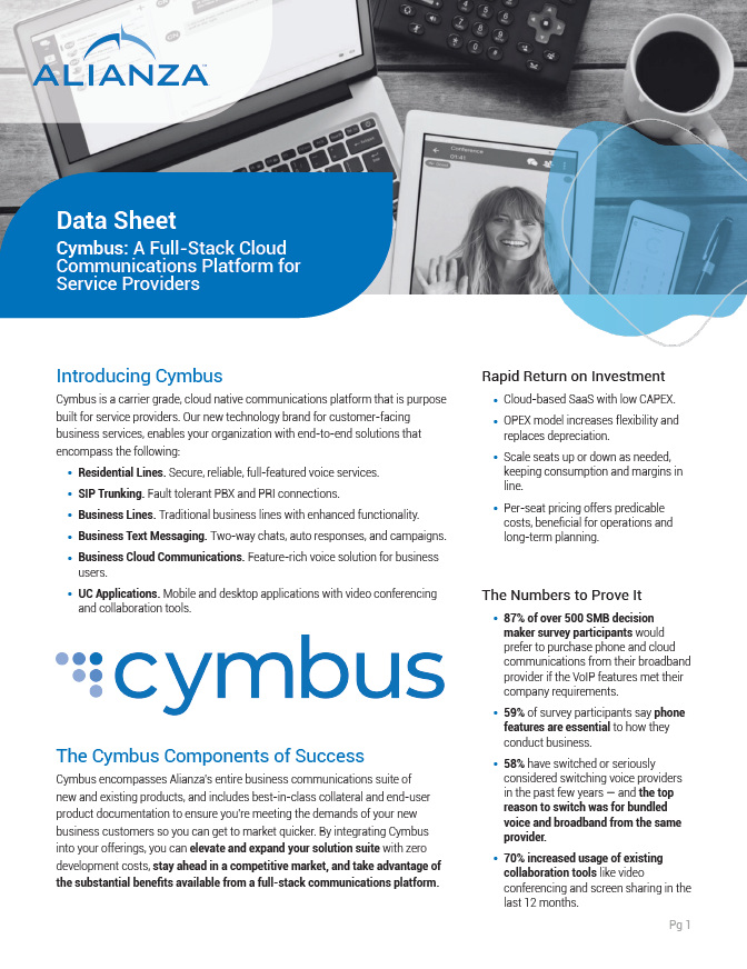 Alianza Cymbus Data Sheet