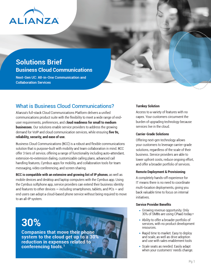 Business Cloud Communications Solutions Brief